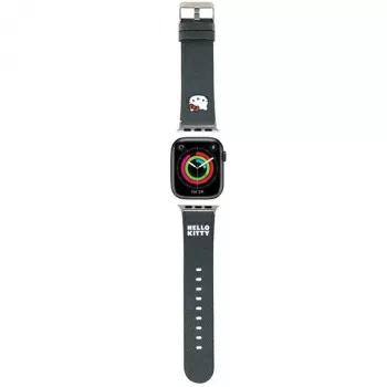 Hello Kitty HKAWMPGKHK Apple Watch -ranneke 38/40/41mm musta silikoni