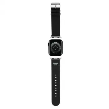 Hello Kitty HKAWMPSAPSK Apple Watch -ranneke 38/40/41mm musta silikoni Heads & Bows -kuvio