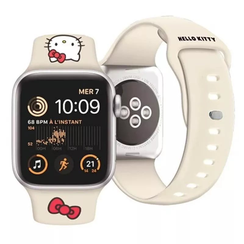 Hello Kitty HKAWMSCHBLE silikoniranneke Apple Watch 38/40/41mm - beige