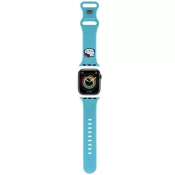 Hello Kitty HKAWMSCHBLB Apple Watch -ranneke 38/40/41 mm sininen silikoni Kitty Head