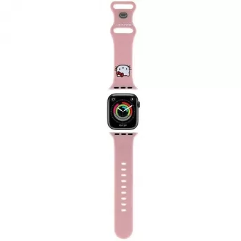 Hello Kitty HKAWMSCHBLP silikoniranneke Apple Watch 38/40/41 mm pinkki
