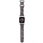 Hello Kitty HKAWMSDIEZK silikoniranneke Apple Watch 38/40/41 mm musta ruseteilla ja raidoilla