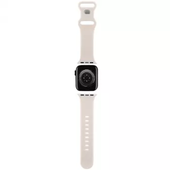 Hello Kitty HKAWMSDGPTE Apple Watch -ranneke 38/40/41 mm beige silikoni Graffiti Tags