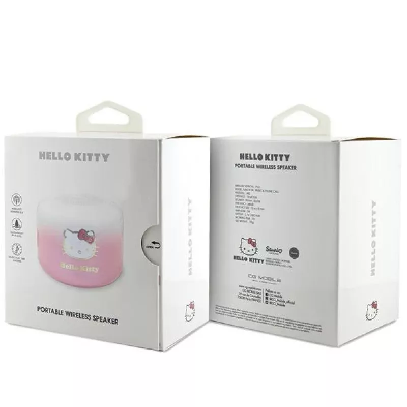 Hello Kitty Bluetooth 5.0 -kaiutin HKWSBT6GKEP pinkki elektrolyysi liukuväri