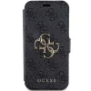 Guess GUBKP15L4GMGGR iPhone 15 Pro 6,1 tuuman harmaa kirjakotelo 4G metallilogo