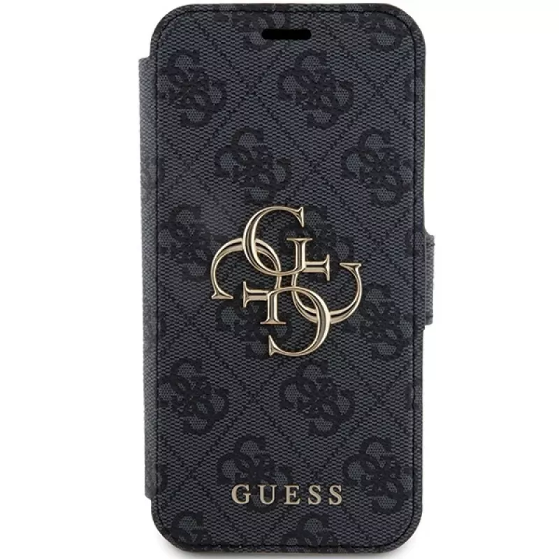 Guess GUBKP15L4GMGGR iPhone 15 Pro 6,1 tuuman harmaa kirjakotelo 4G metallilogo