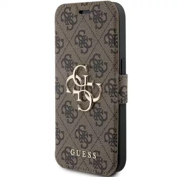 Guess GUBKP15L4GMGBR iPhone 15 Pro 6,1 tuuman foliokotelo ruskea 4G metallilogo
