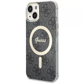 Guess GUHMP15MH4STK hardcase iPhone 15 Plus/14 Plus 6,7 tuuman musta MagSafe 4G