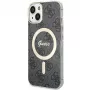 Guess GUHMP15MH4STK hardcase iPhone 15 Plus/14 Plus 6,7 tuuman musta MagSafe 4G