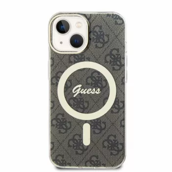 Guess GUHMP15SH4STW iPhone 15 / 14 / 13 6,1 tuuman ruskea hardcase IML 4G MagSafe
