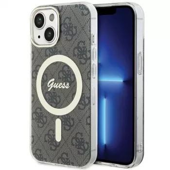 Guess GUHMP15MH4STW hardcase IML MagSafe iPhone 15 Plus / 14 Plus 6,7 tuuman ruskea