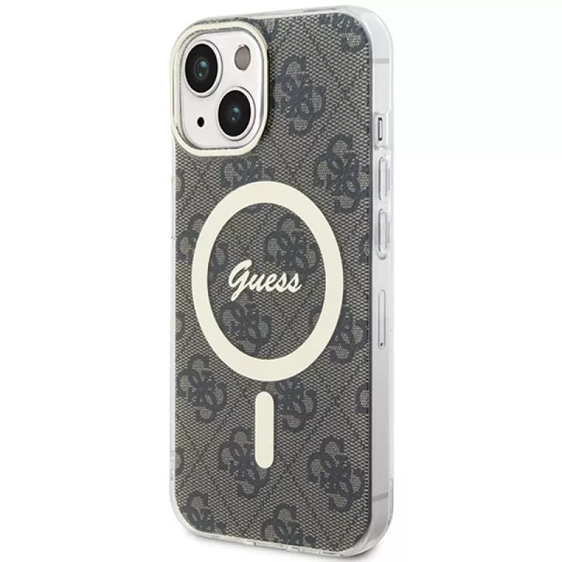 Guess GUHMP15MH4STW hardcase IML MagSafe iPhone 15 Plus / 14 Plus 6,7 tuuman ruskea