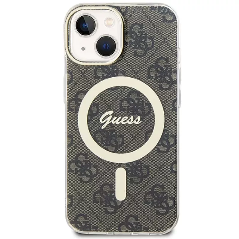 Guess GUHMP15MH4STW hardcase IML MagSafe iPhone 15 Plus / 14 Plus 6,7 tuuman ruskea