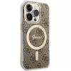 Guess GUHMP15LH4STW hardcase Apple iPhone 15 Pro 6,1 tuuman ruskea IML 4G MagSafe