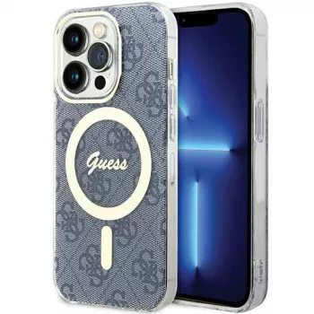 Guess GUHMP15LH4STB iPhone 15 Pro 6,1 tuuman sininen hardcase IML 4G MagSafe