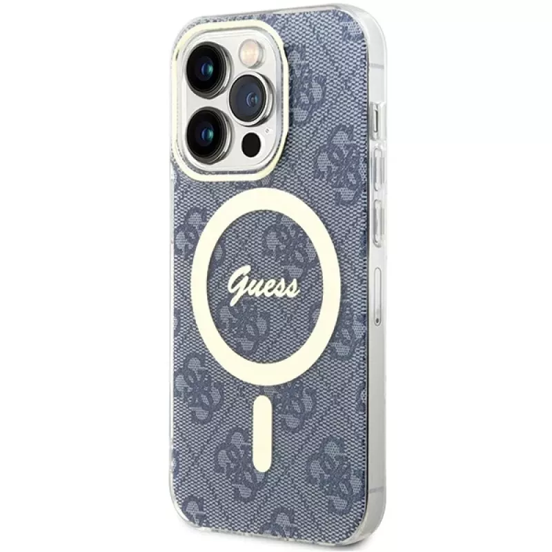 Guess GUHMP15LH4STB iPhone 15 Pro 6,1 tuuman sininen hardcase IML 4G MagSafe