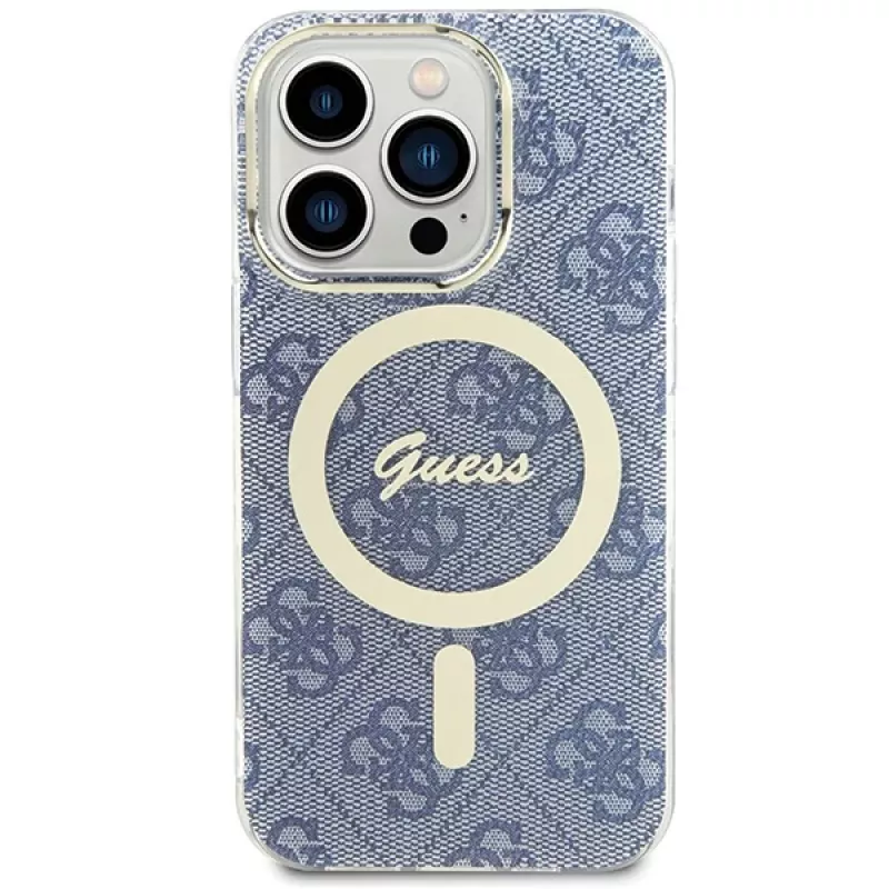Guess GUHMP15LH4STB iPhone 15 Pro 6,1 tuuman sininen hardcase IML 4G MagSafe