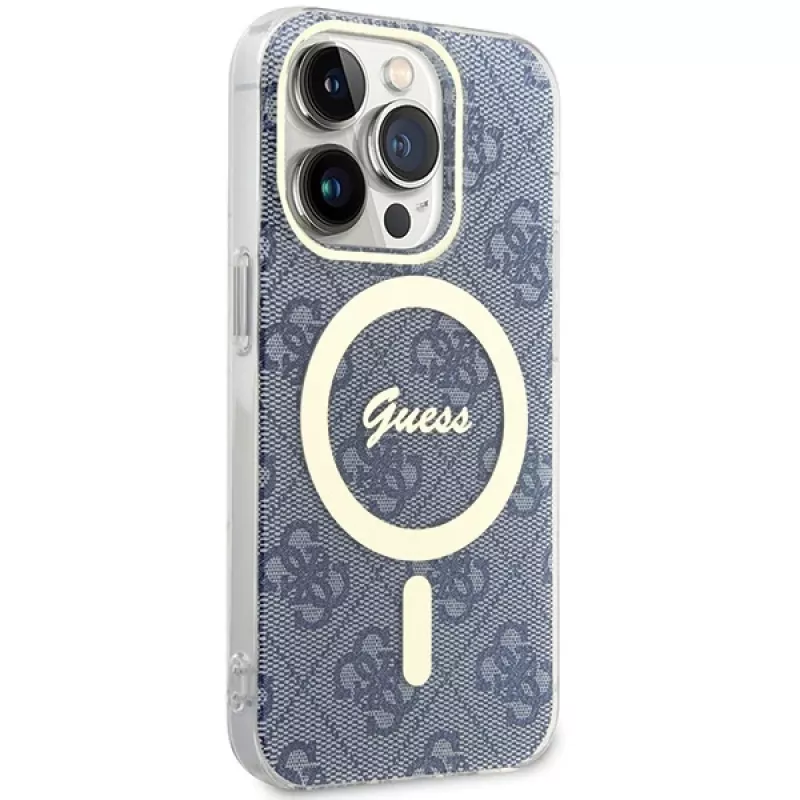 Guess GUHMP15LH4STB iPhone 15 Pro 6,1 tuuman sininen hardcase IML 4G MagSafe
