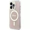 Guess GUHMP15LH4STP hardcase Apple iPhone 15 Pro 6,1 tuuman pinkki IML 4G MagSafe