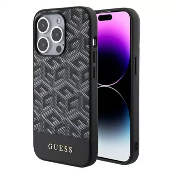 Guess GUHMP15XHGCFSEK iPhone 15 Pro Max 6,7 musta hardcase GCube Stripes MagSafe