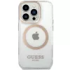 Guess GUHMP15SHTRMD Metal Outline -hardcase iPhone 15/14/13, kulta, MagSafe