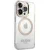 Guess GUHMP15SHTRMD Metal Outline -hardcase iPhone 15/14/13, kulta, MagSafe