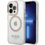 Guess GUHMP15LHTRMD Metal Outline -hardcase Apple iPhone 15 Pro 6,1 tuuman kulta MagSafe