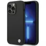 BMW BMHCP15XSILBK silikonikuori iPhone 15 Pro Max 6,7 tuuman musta metallilogolla