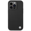 BMW BMHCP15XSILBK silikonikuori iPhone 15 Pro Max 6,7 tuuman musta metallilogolla