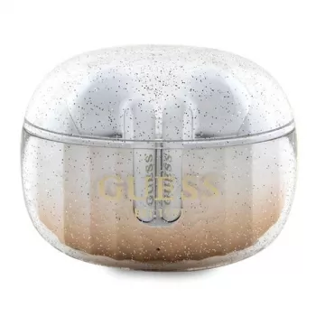 Guess Glitter Gradient Bluetooth TWS -nappikuulokkeet latauskotelolla (kulta)