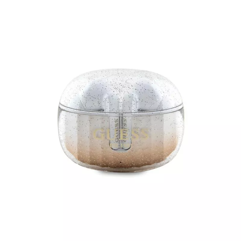 Guess Glitter Gradient Bluetooth TWS -nappikuulokkeet latauskotelolla (kulta)