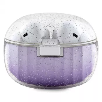 Guess Glitter Gradient True Wireless Bluetooth -nappikuulokkeet latauskotelolla (violetti)