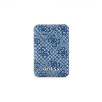 Guess langaton varavirtalähde 5000mAh sininen 4G nahka metallilogo MagSafe 15W