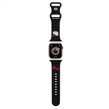 Hello Kitty HKAWMSCHBLK silikoniranneke Apple Watch 38/40/41 mm musta