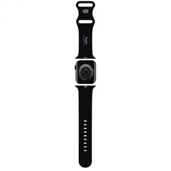 Hello Kitty HKAWLSCHBLK silikoniranneke Apple Watch 42/44/45/49 mm musta