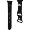 Hello Kitty HKAWLSCHBLK silikoniranneke Apple Watch 42/44/45/49 mm musta