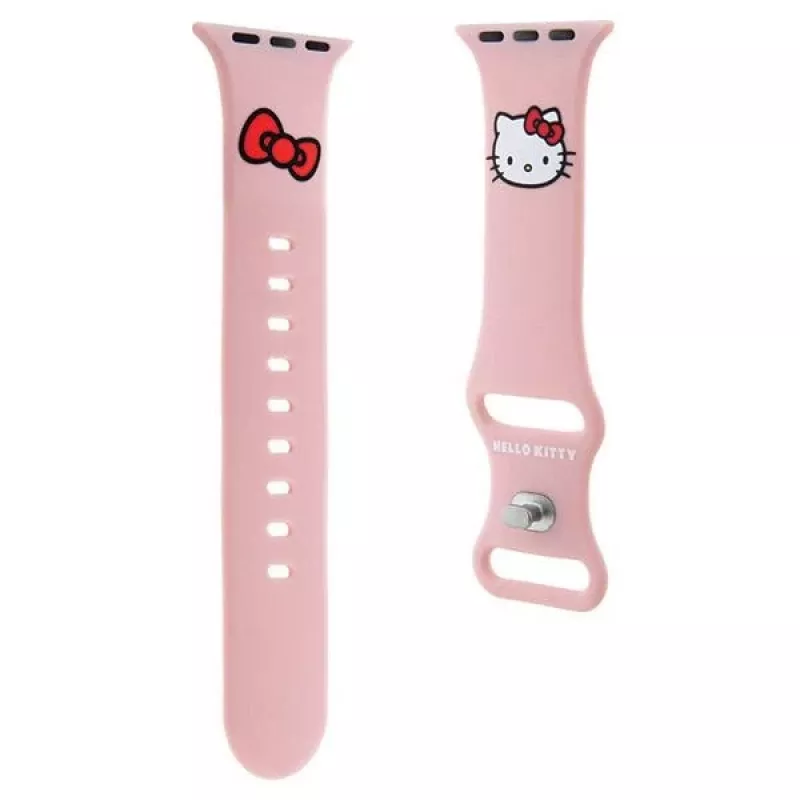 Hello Kitty HKAWLSCHBLP silikoniranneke Apple Watch 42/44/45/49 mm pinkki