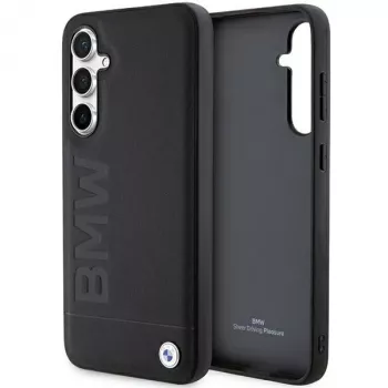 BMW S23 FE S711 musta nahka Hot Stamp -kotelo Samsung Galaxy S23 FE