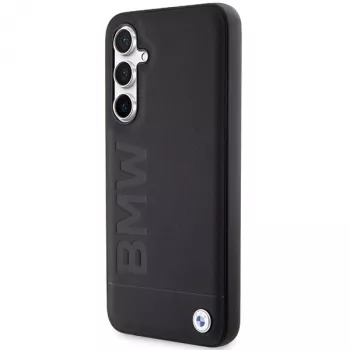 BMW S23 FE S711 musta nahka Hot Stamp -kotelo Samsung Galaxy S23 FE