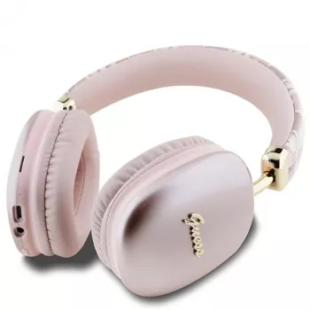 Guess Gcube Metallic Script Logo on-ear Bluetooth -kuulokkeet pinkki