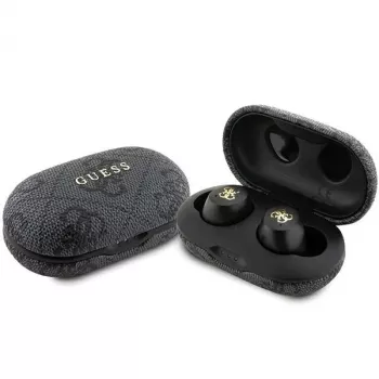 Guess 4G Metal Logo Bluetooth TWS ENC -nappikuulokkeet latauskotelolla (musta)