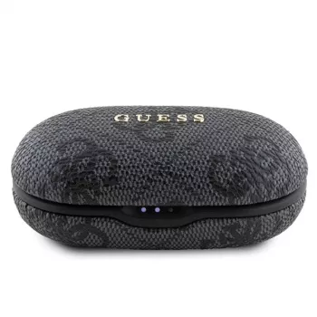 Guess 4G Metal Logo Bluetooth TWS ENC -nappikuulokkeet latauskotelolla (musta)