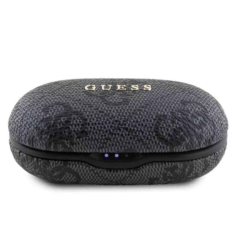Guess 4G Metal Logo Bluetooth TWS ENC -nappikuulokkeet latauskotelolla (musta)