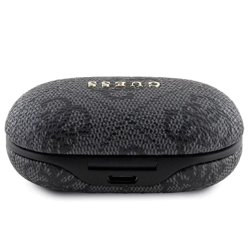 Guess 4G Metal Logo Bluetooth TWS ENC -nappikuulokkeet latauskotelolla (musta)