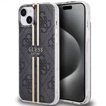 Guess GUHCP15MH4PSEGK Hard Case Apple iPhone 15 Plus / 14 Plus 6,7 inch musta 4G Gold raidat