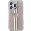 Guess GUHCP15LH4PSEGP iPhone 15 Pro 6,1 inch pinkki Hardcase IML 4G Gold Stripe