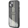 Guess GUHCP15MLFCSEGK Liquid Glitter Gold Stripes Hard Case iPhone 15 Plus / 14 Plus 6,7 inch - musta