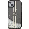 Guess GUHCP15MLFCSEGK Liquid Glitter Gold Stripes Hard Case iPhone 15 Plus / 14 Plus 6,7 inch - musta