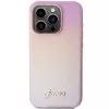 Guess Saffiano Iridescent Script Hard Case Apple iPhone 15 Pro 6,1 inch - pinkki