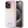Guess GUHCP15XPSAIRSP Saffiano Iridescent Script Hard Case Apple iPhone 15 Pro Max 6,7 inch - pinkki